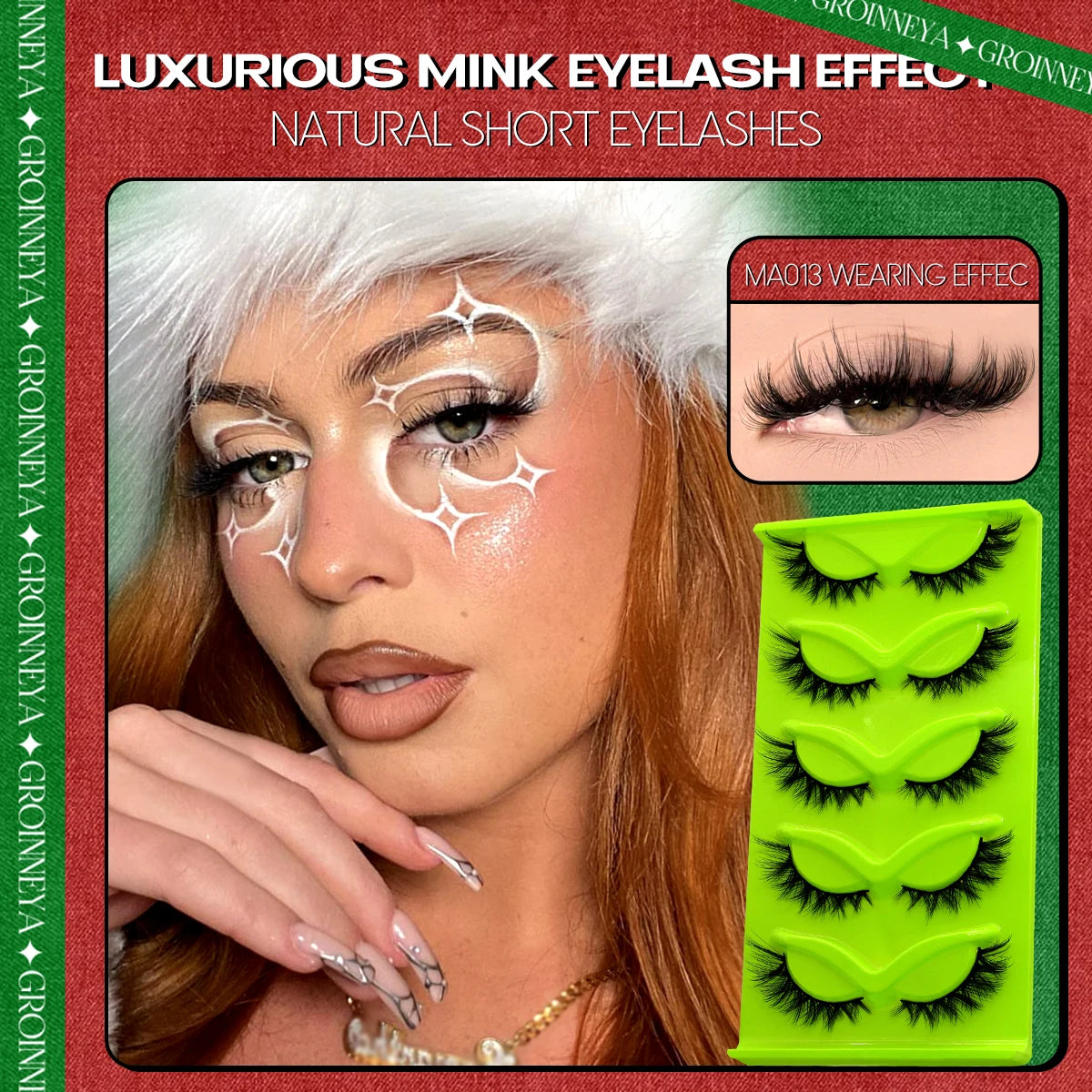 5 pairs Faux Mink Wispy Full Strip Lashes Eyelash Extension